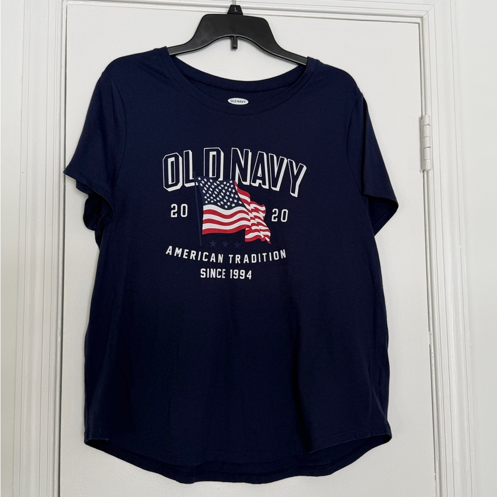 NWOT Old Navy Dark Blue Flag Tee (2020)